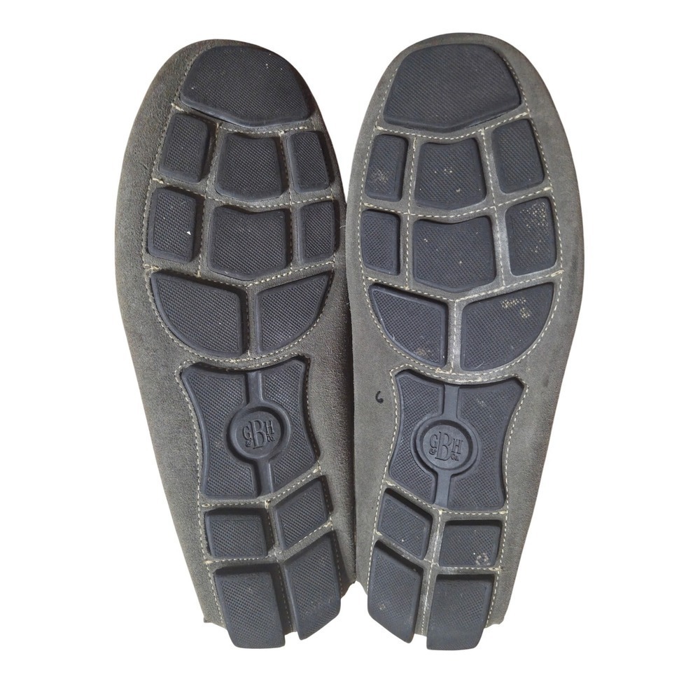 GH Bass & Co Mens 8.5M Gray Suede Penny Loafer Driving Shoes Mocs - Picture 7 of 8